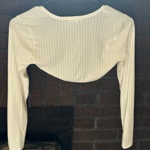 Cream cropped shrug